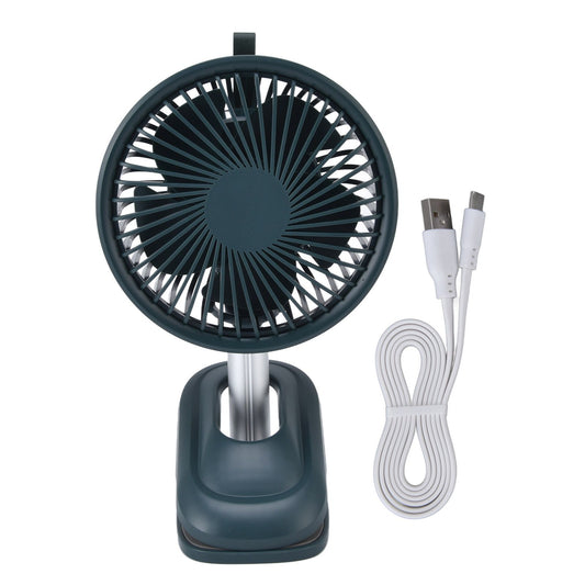 Clip On Fan 360 Degrees Adjustment Clip On USB Charging 3 Speed Modes Strong Airflow Sturdy Clamp Small Desk V1294-YM0523-3113220043313