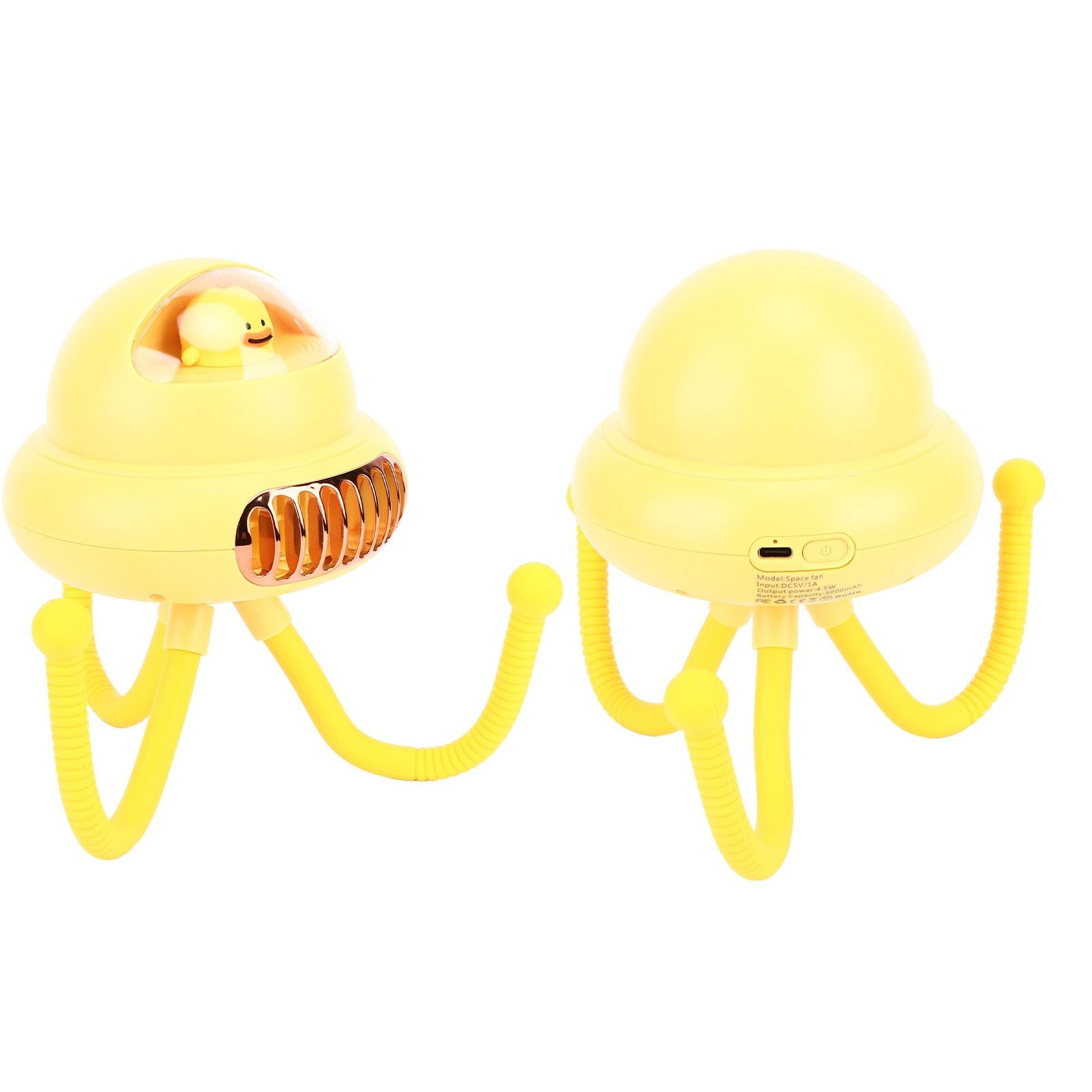 Stroller Fan Bendable Octopus Legs Space Capsule Leafless Fan Multifunctional Portable 3 Speed Stroller V1294-YM0523-3113220044012