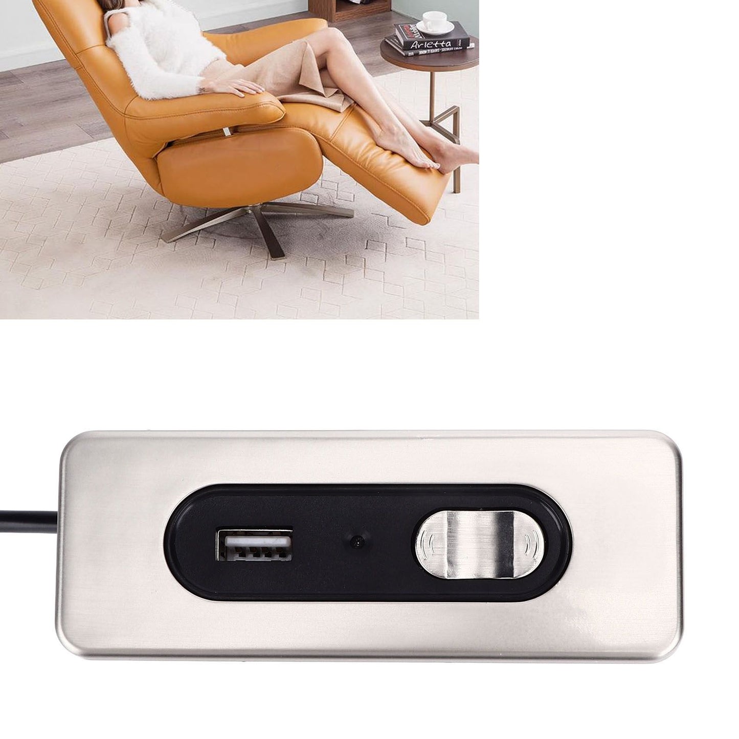 Electric Sofa Controller Manual Recliner Switch with USB Charging Port Sofa Voice Controller 5 Pin V1294-YM0523-3113220044311