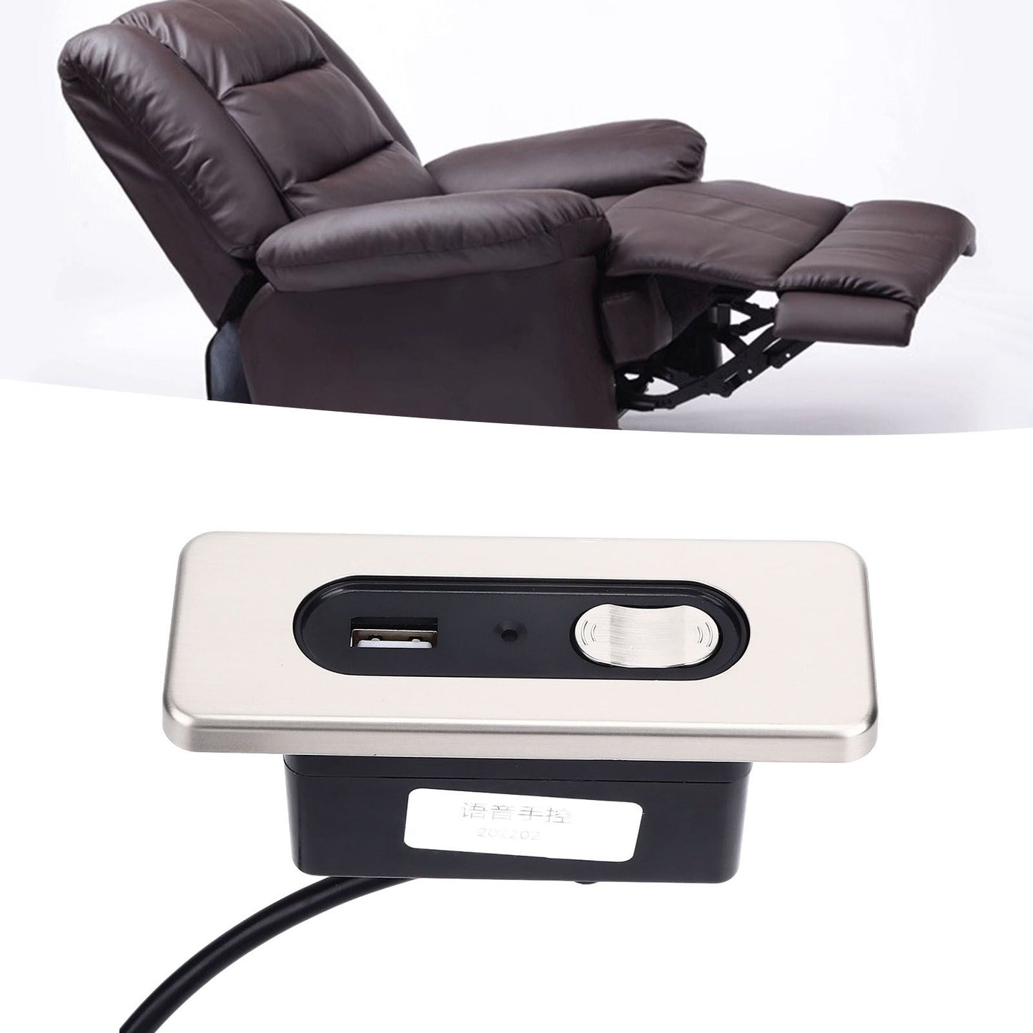 Electric Sofa Controller Manual Recliner Switch with USB Charging Port Sofa Voice Controller 5 Pin V1294-YM0523-3113220044311