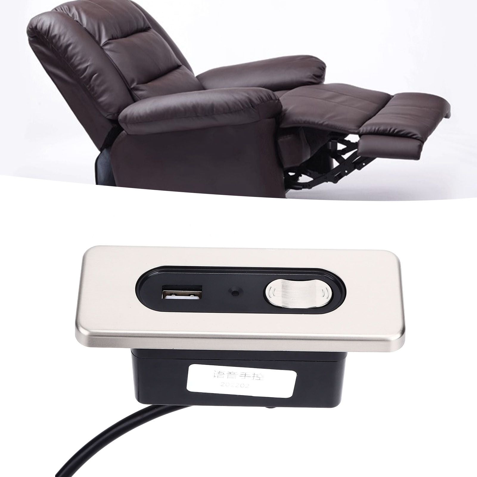 Electric Sofa Controller Manual Recliner Switch with USB Charging Port Sofa Voice Controller 5 Pin V1294-YM0523-3113220044311