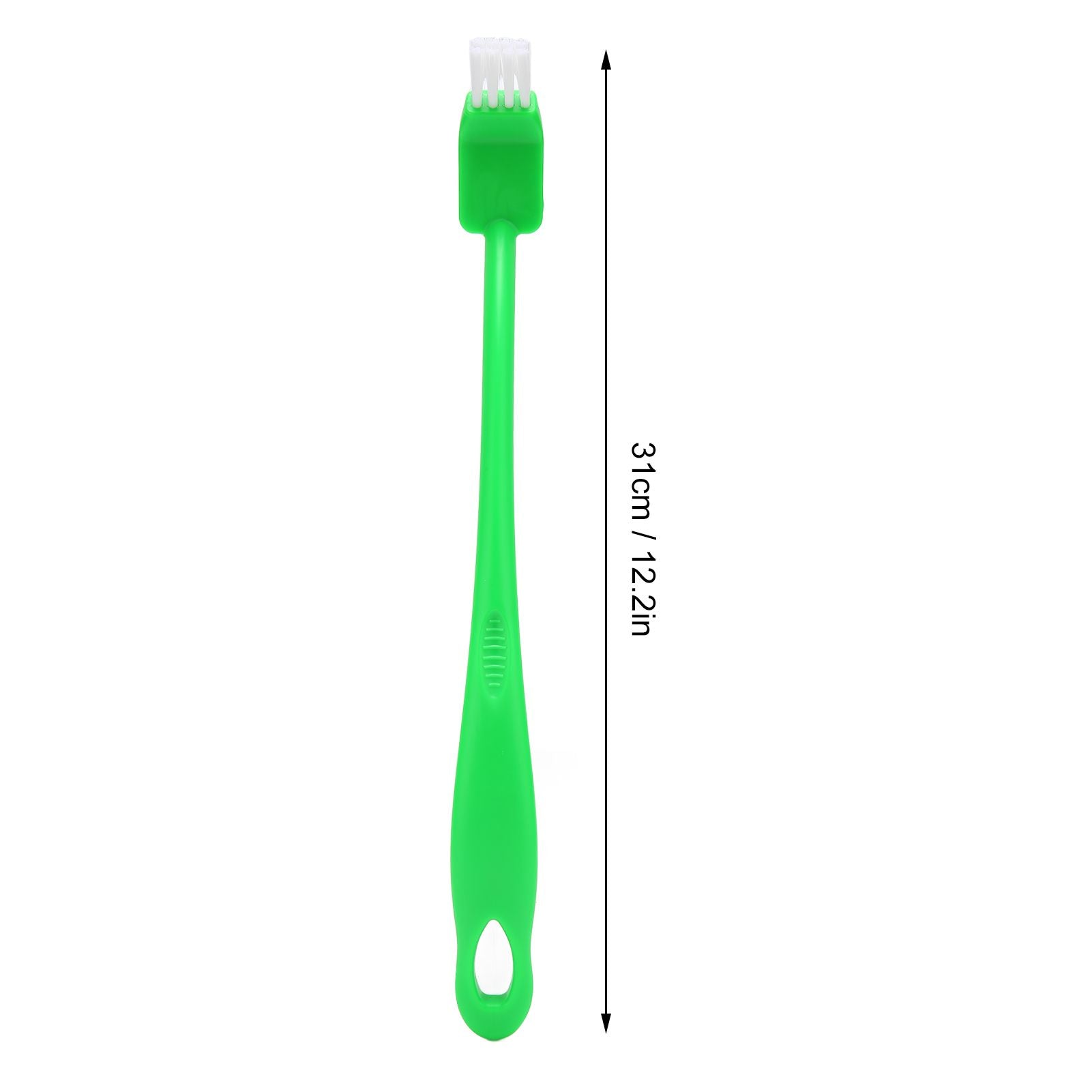 Universal 2 Head Cleaning Brush 31cm Long Handle Brush for Juicer Bottle Cup Green V1294-YM0523-3113220045411