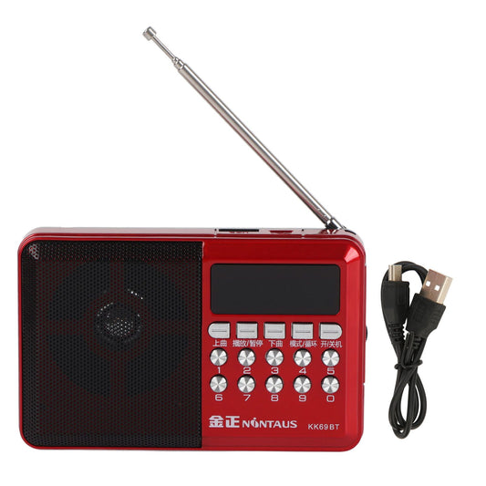 Portable AM FM Radio Memory Card Mp3 Playback Battery Operated Ergonomic External Antenna Pocket Radio V1294-YM0523-3113220047311
