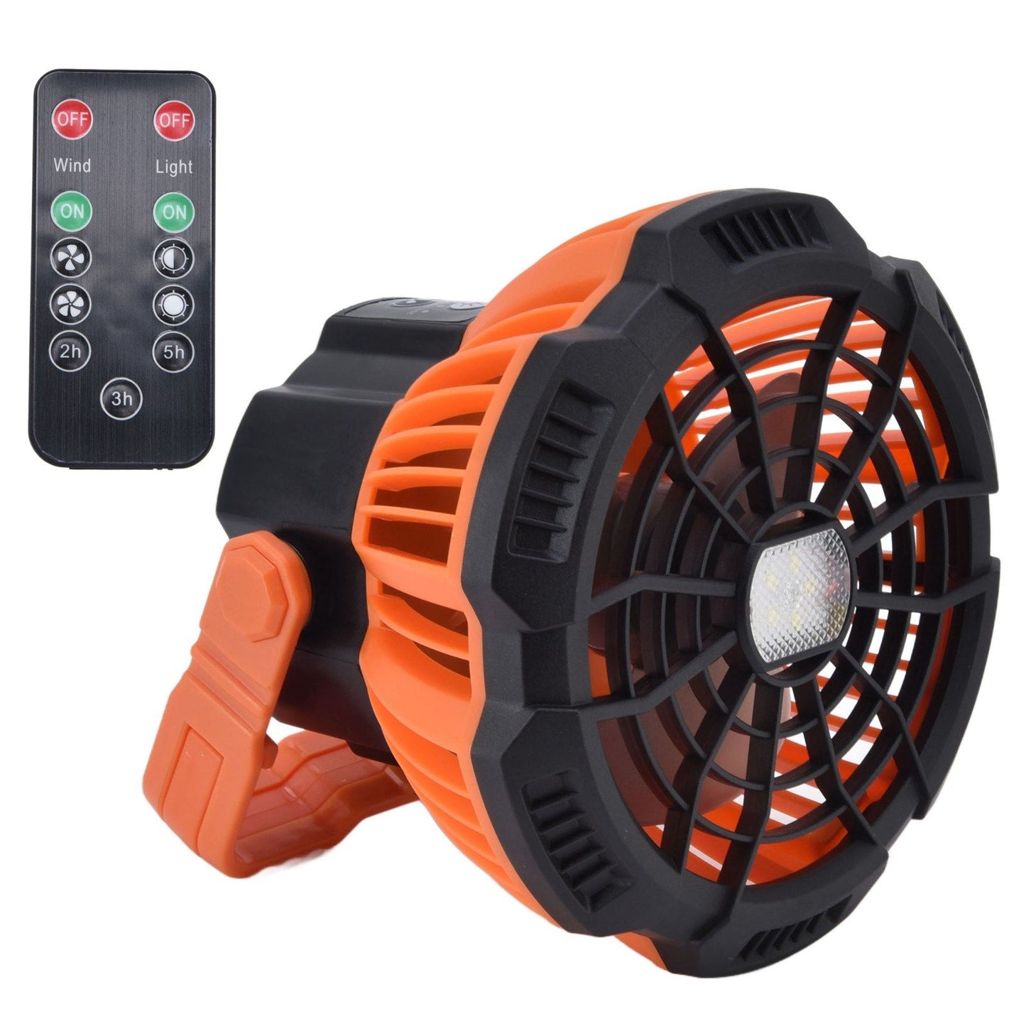 Camping Fan with Light Silent USB Charging 180 degrees Rotation Portable Hook Design 5 LED Fan for Tent V1294-YM0523-3113220048711