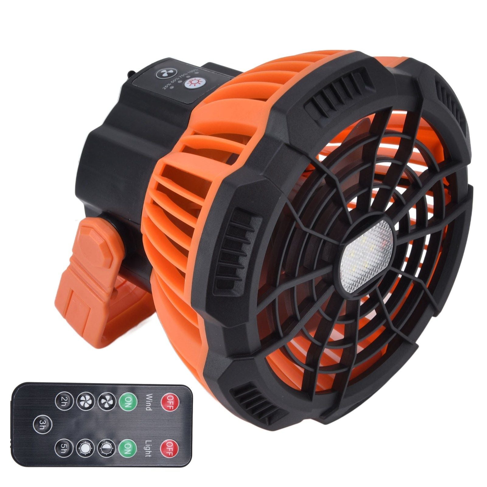 Camping Fan with Light Silent USB Charging 180 degrees Rotation Portable Hook Design 5 LED Fan for Tent V1294-YM0523-3113220048711