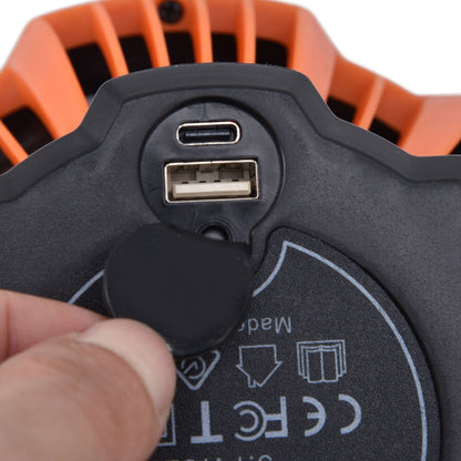 Camping Fan with Light Silent USB Charging 180 degrees Rotation Portable Hook Design 5 LED Fan for Tent V1294-YM0523-3113220048711