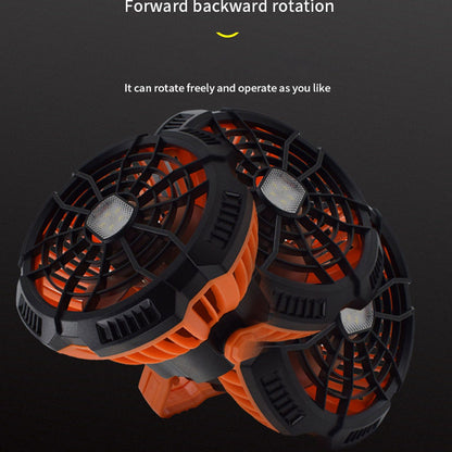 Camping Fan with Light Silent USB Charging 180 degrees Rotation Portable Hook Design 5 LED Fan for Tent V1294-YM0523-3113220048711