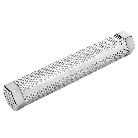 12 Inch Smoker Tube Stainless Steel Pellet Smoker Tube BBQ Smoked Box Fruit Wood Barbecue Tools with Brush V1294-YM0523-3113220048911