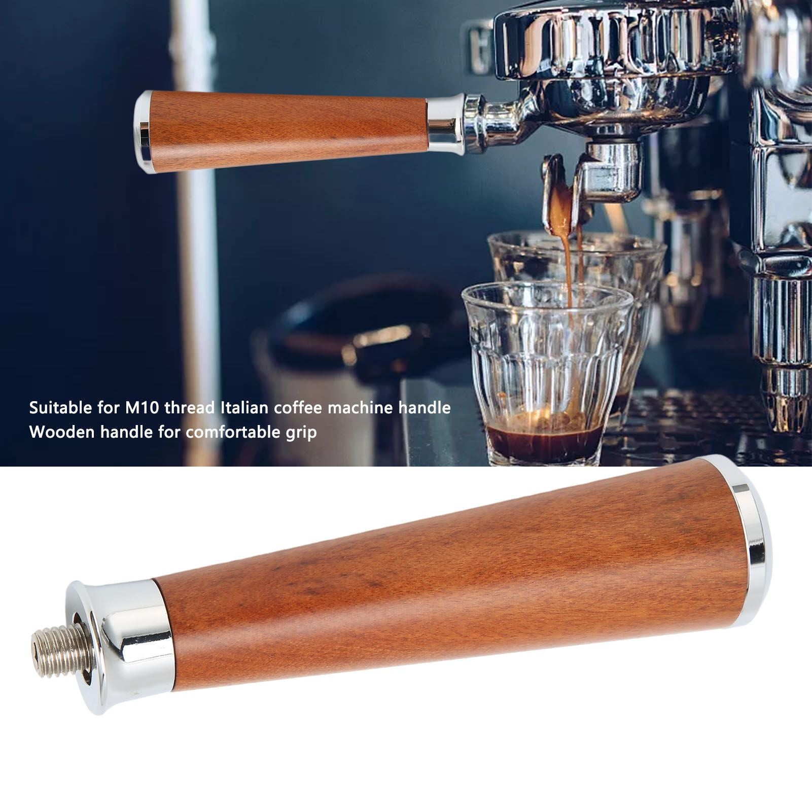 M10 Portafilter Wooden Handle Dalbergia Cochinchinensis Coffee Filter Handle Accessory V1294-YM0523-3113220049211