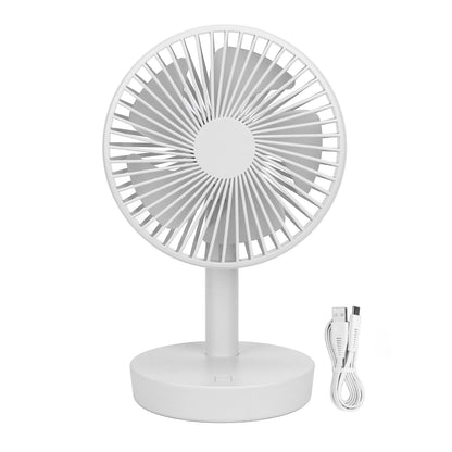 3 Speed USB Desktop Oscillating Fan 5 Blade Gentle Wind Small Personal Desk Fan with Automatic Moving Head V1294-YM0523-3113220050011