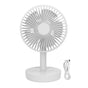 3 Speed USB Desktop Oscillating Fan 5 Blade Gentle Wind Small Personal Desk Fan with Automatic Moving Head V1294-YM0523-3113220050011
