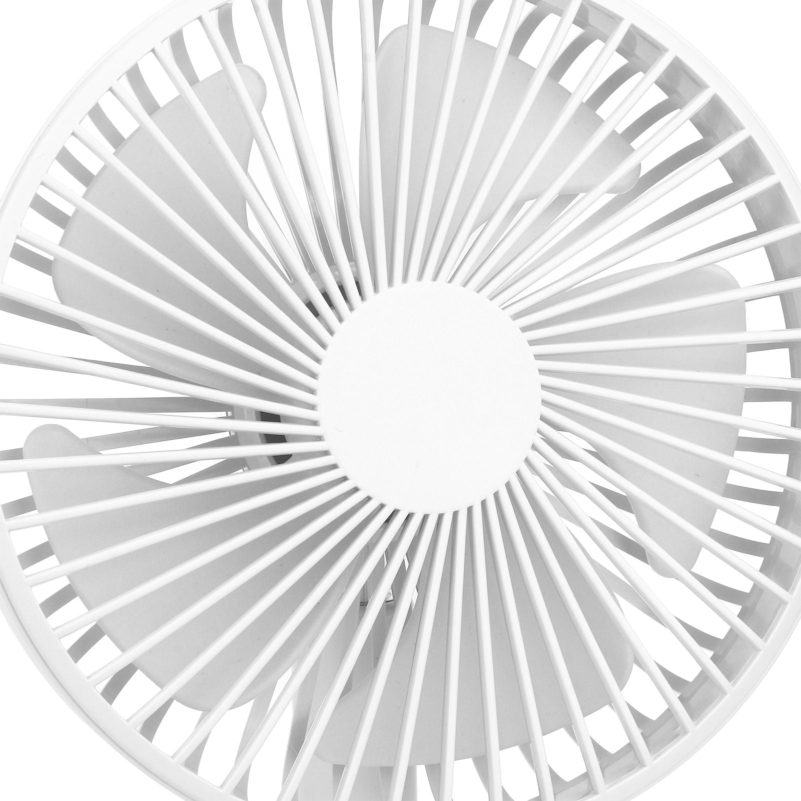 3 Speed USB Desktop Oscillating Fan 5 Blade Gentle Wind Small Personal Desk Fan with Automatic Moving Head V1294-YM0523-3113220050011
