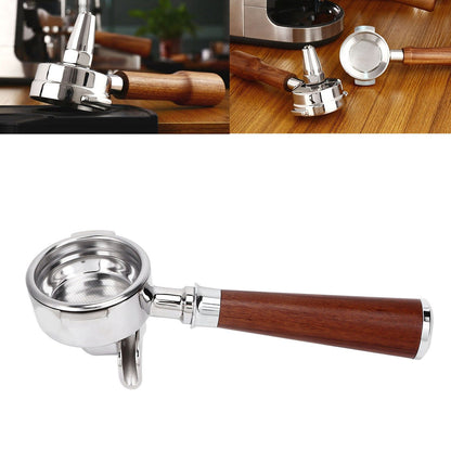 58mm Coffee Portafilter Coffee Machine Filter Coffee Machine Replacement Parts with Wooden Handle for V1294-YM0523-3113220050311