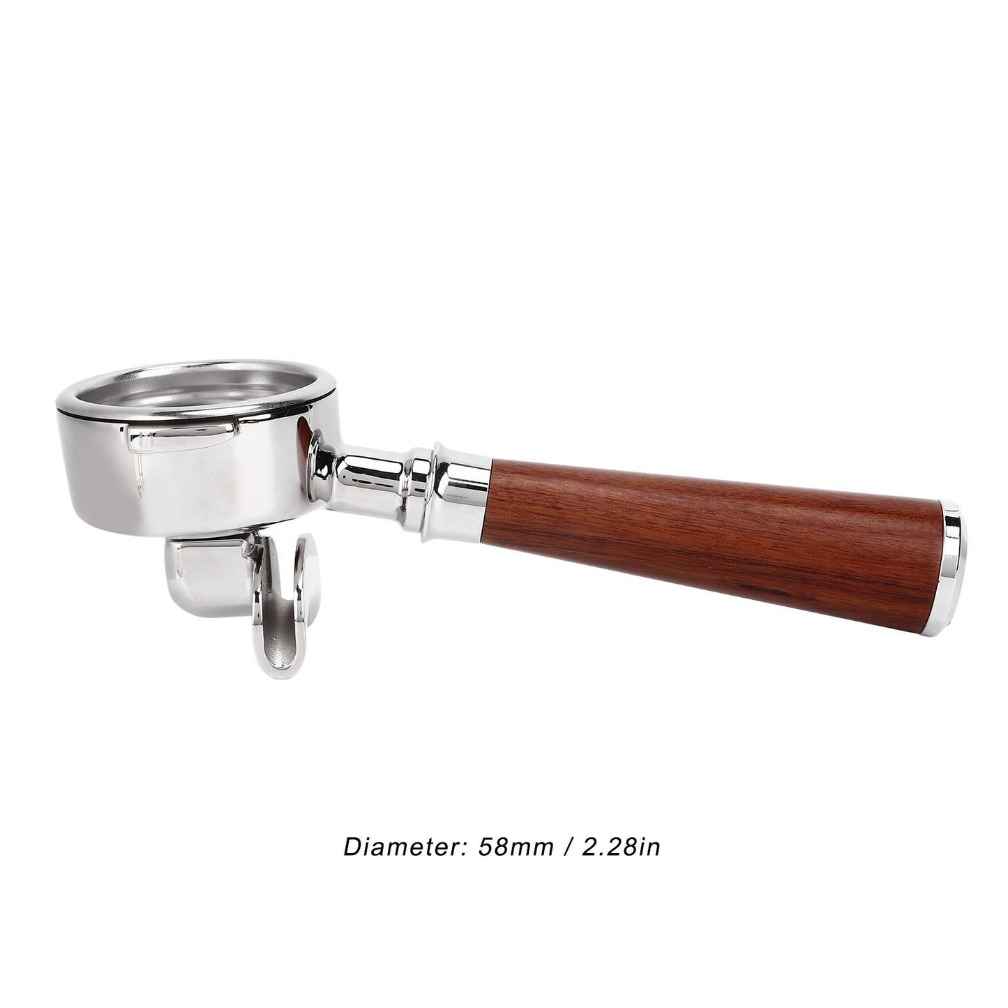 58mm Coffee Portafilter Coffee Machine Filter Coffee Machine Replacement Parts with Wooden Handle for V1294-YM0523-3113220050311