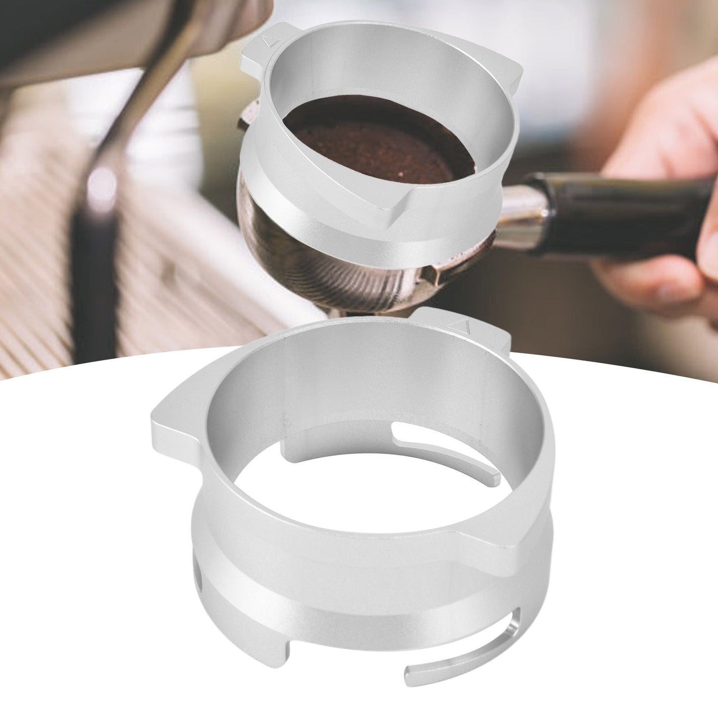 54mm Dosing Funnel Aluminum Alloy Rotatable Coffee Powder Dosing Ring for Breville 8 Series V1294-YM0523-3113220050811