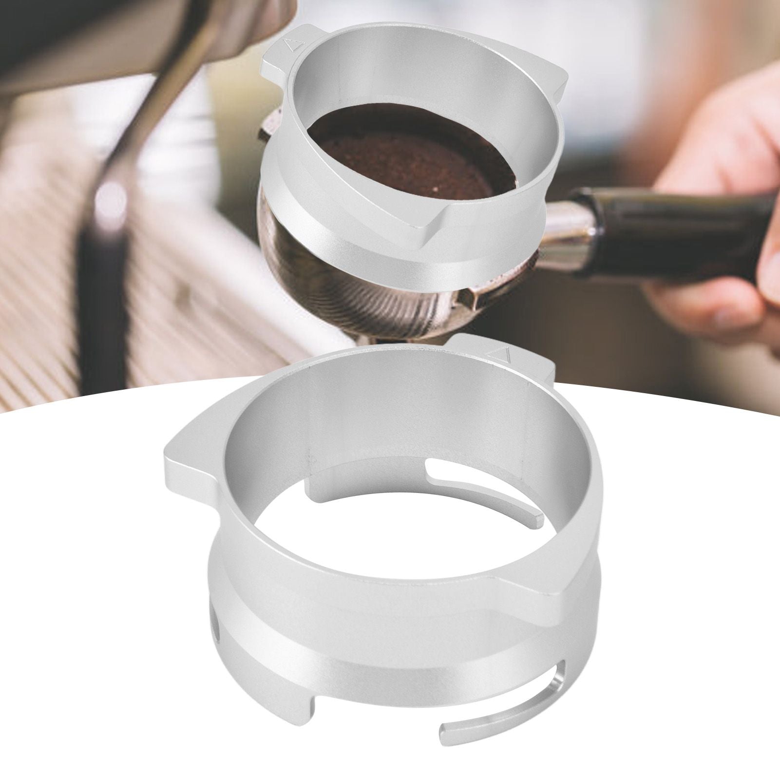 54mm Dosing Funnel Aluminum Alloy Rotatable Coffee Powder Dosing Ring for Breville 8 Series V1294-YM0523-3113220050811