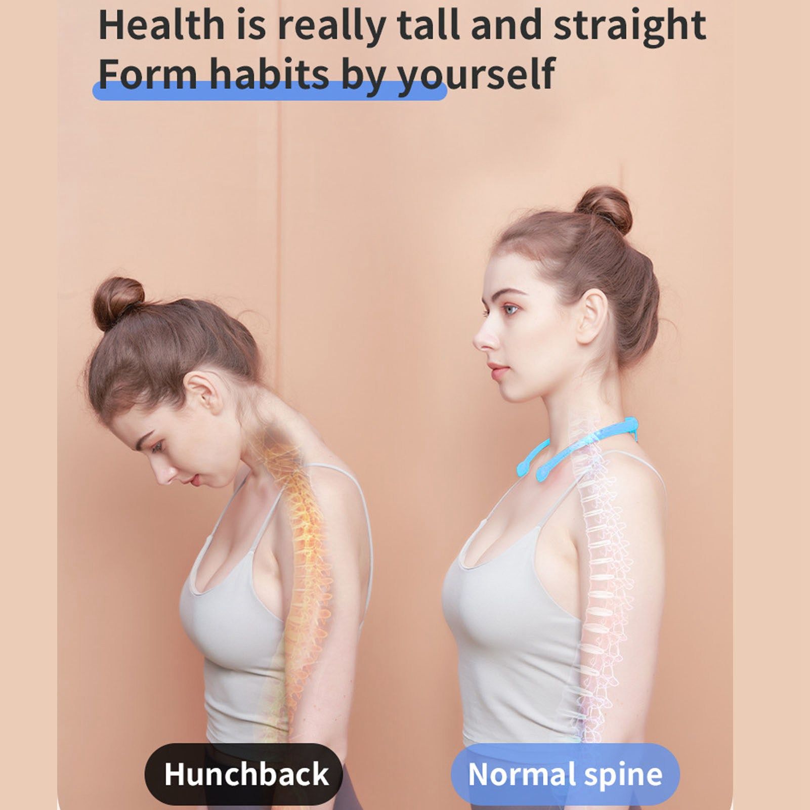 Intelligent Posture Corrector Vibration Reminder Automatic Memory Function Lightweight Posture Trainer for V1294-YM0523-3113220051312