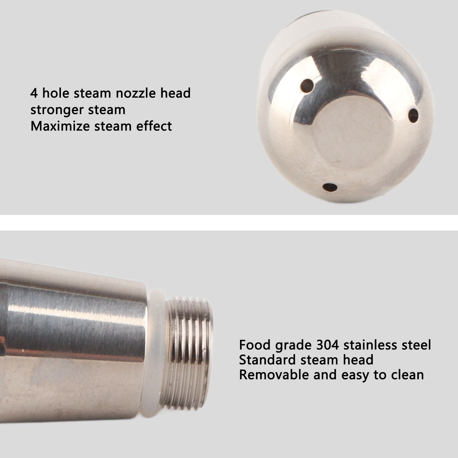 Coffee Machine Steam Nozzle 3 Hole Stainless Steel Replacement Accessory for Breville 8 V1294-YM0523-3113220052011