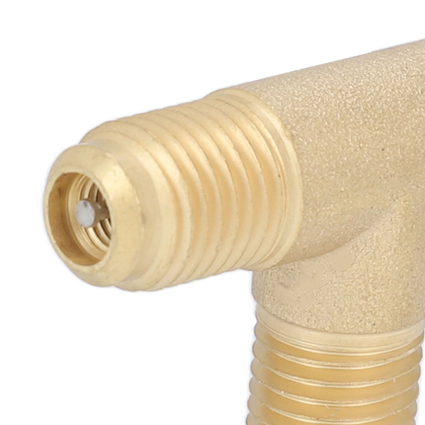 Quick Coupler Tee Adapter with Valve Core Brass 1/4in SAE Sturdy Structure for R22 R12 R134 V1294-YM0523-3113220052311