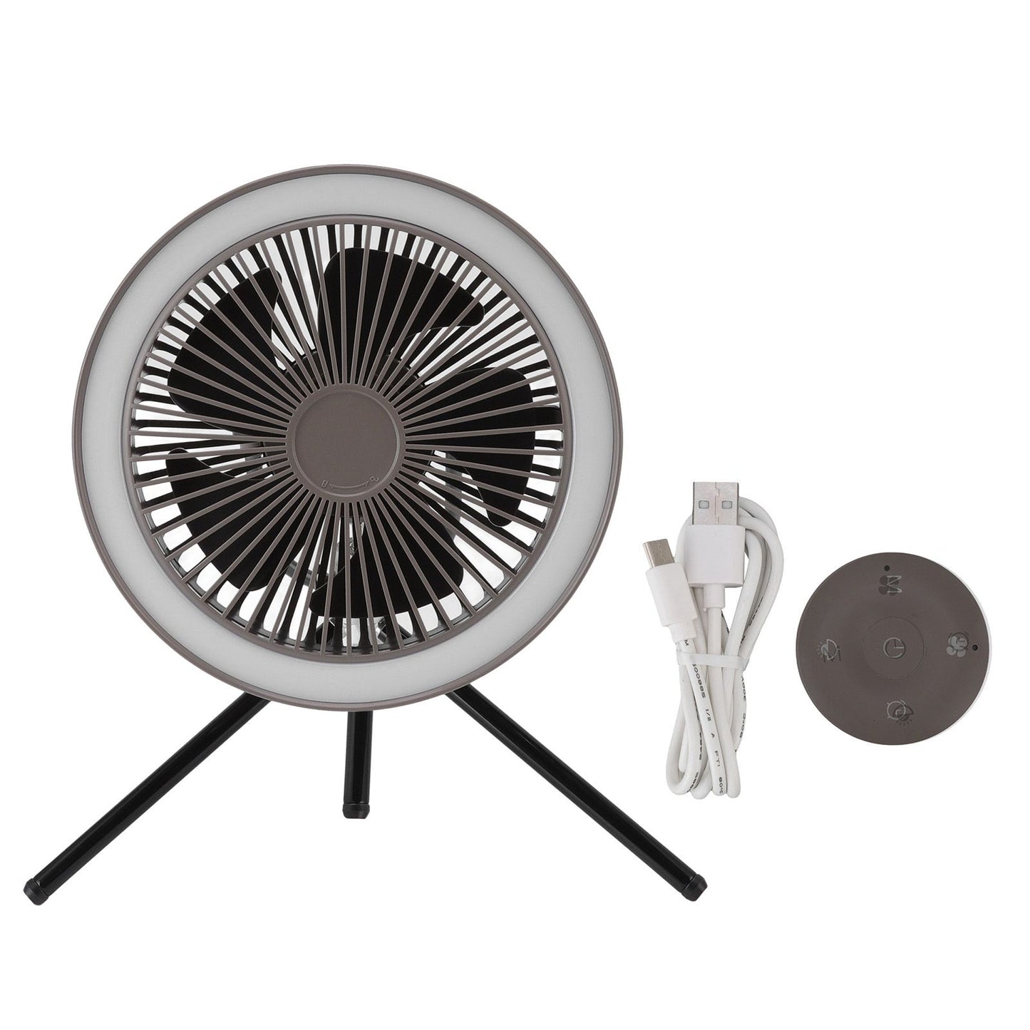 Camping Light Fan 3 Level Wind Adjustment USB Charging 3.7V 2A Hanging Camping Lights Tent Fan with Bracket V1294-YM0523-3113220052712