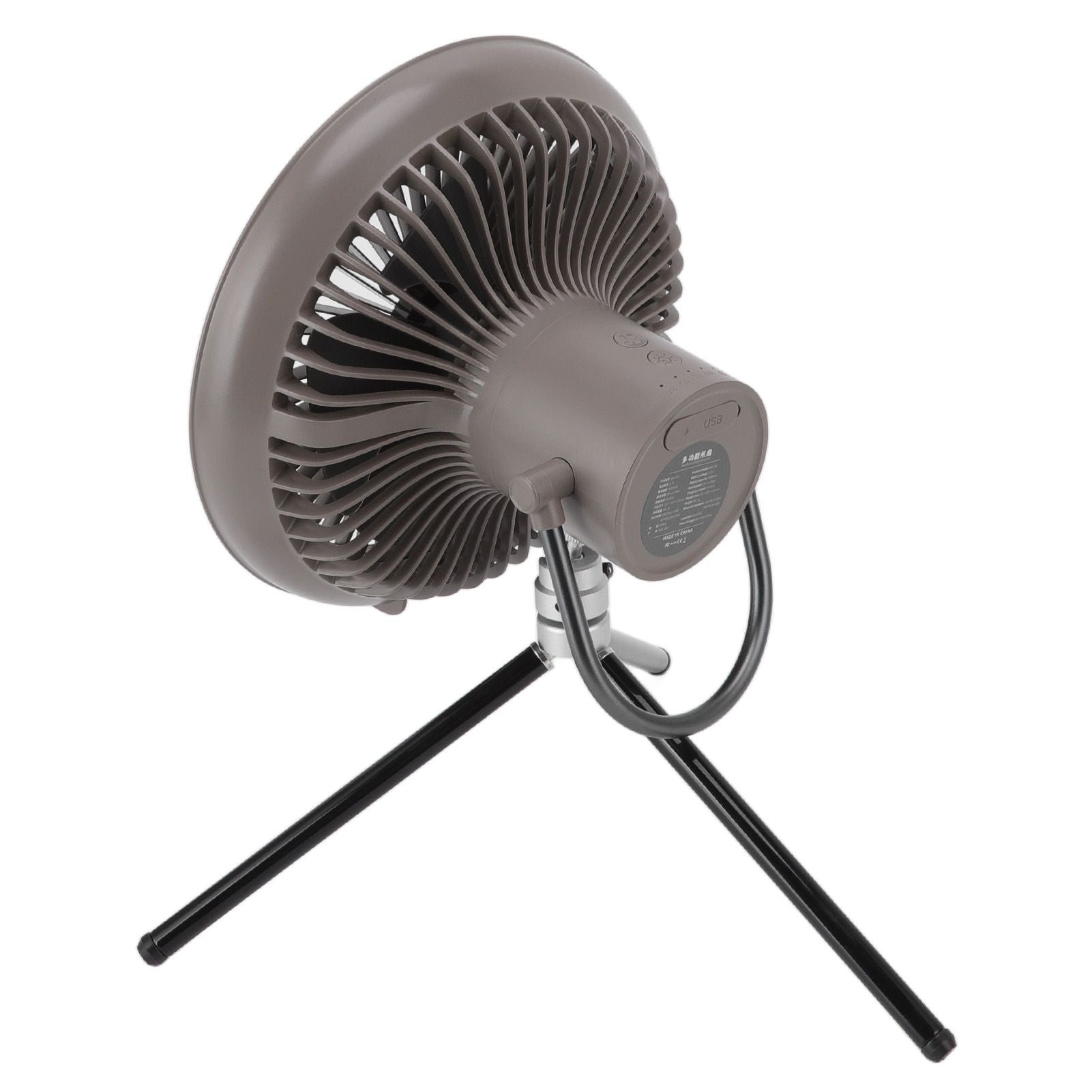 Camping Light Fan 3 Level Wind Adjustment USB Charging 3.7V 2A Hanging Camping Lights Tent Fan with Bracket V1294-YM0523-3113220052712