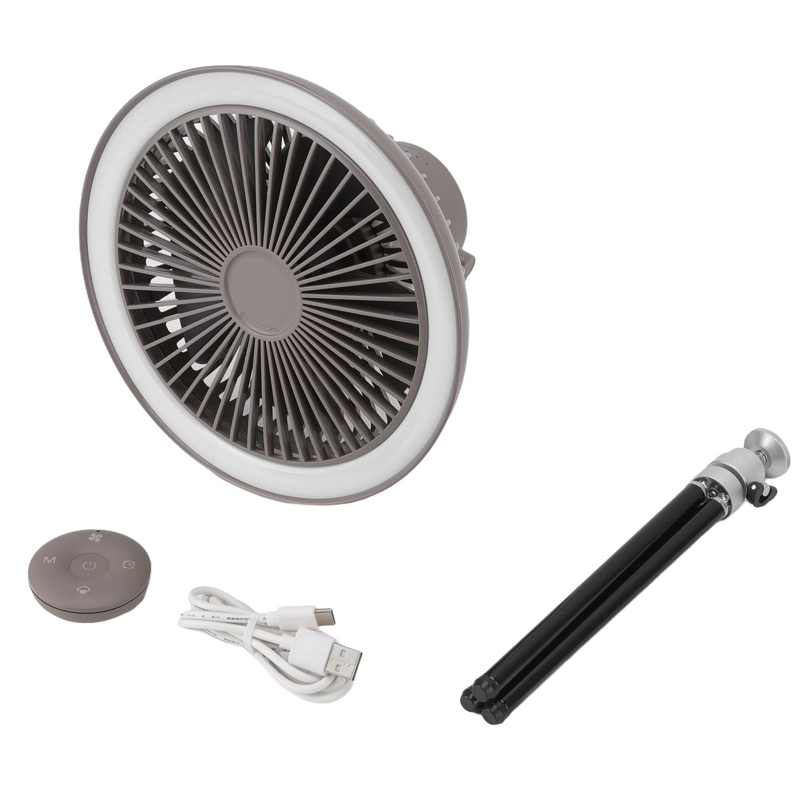 Camping Light Fan 3 Level Wind Adjustment USB Charging 3.7V 2A Hanging Camping Lights Tent Fan with Bracket V1294-YM0523-3113220052712