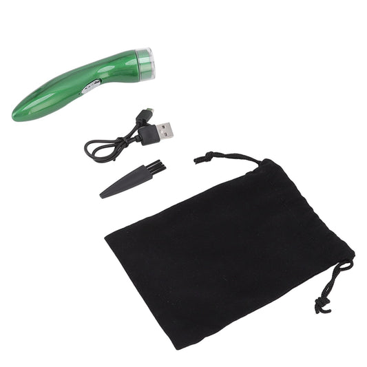 Electric Razor Low Noise Stainless Steel Electric Head Shaver Low Allergic Reactivity for Man 3.7V 2W Green V1294-YM0523-3113220053611