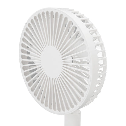 USB Desktop Fan Foldable Rechargeable Battery Makeup Mirror Function Bottom Silicone 3 Speeds White Mini Fan V1294-YM0523-3113220054311