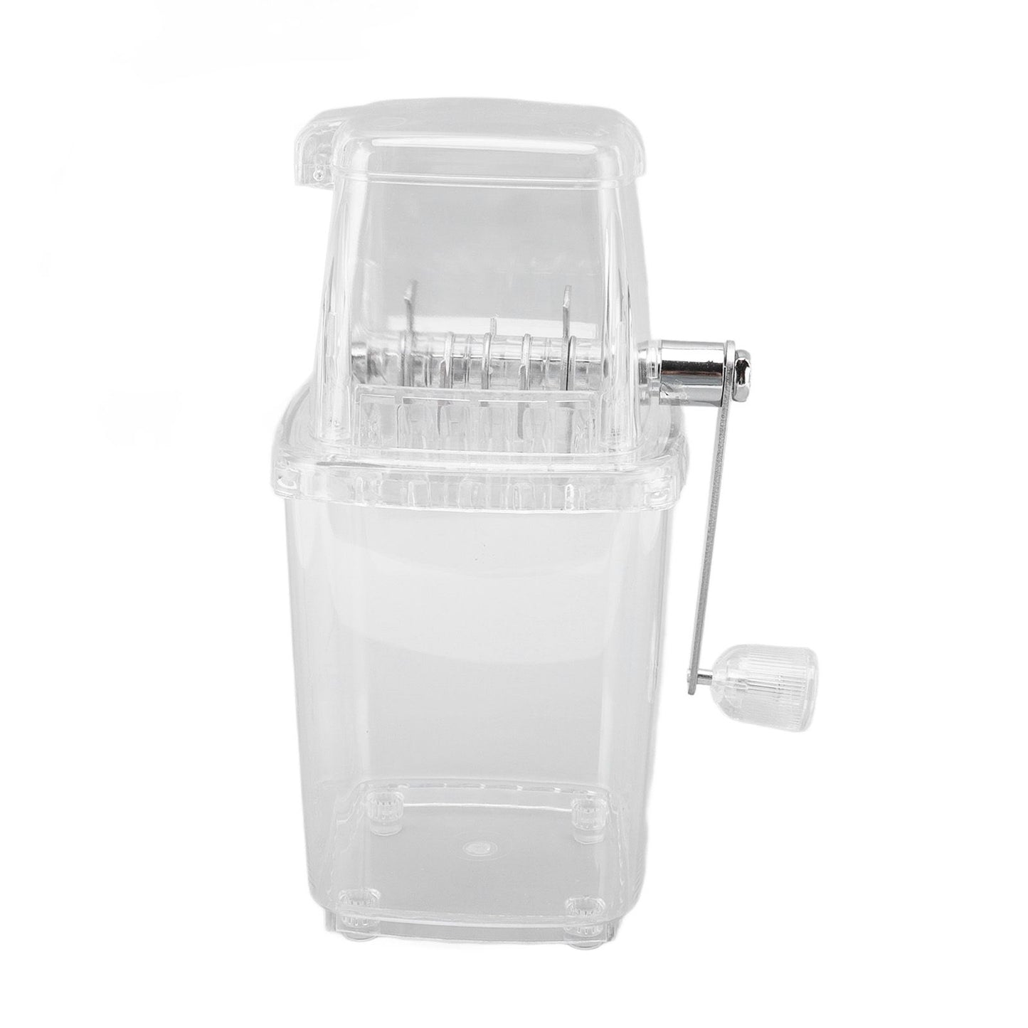 Hand Cranked Ice Crusher Clear Rustproof Multifunctional Manual Ice Crusher for Home Kitchen Transparent V1294-YM0523-3113220055511