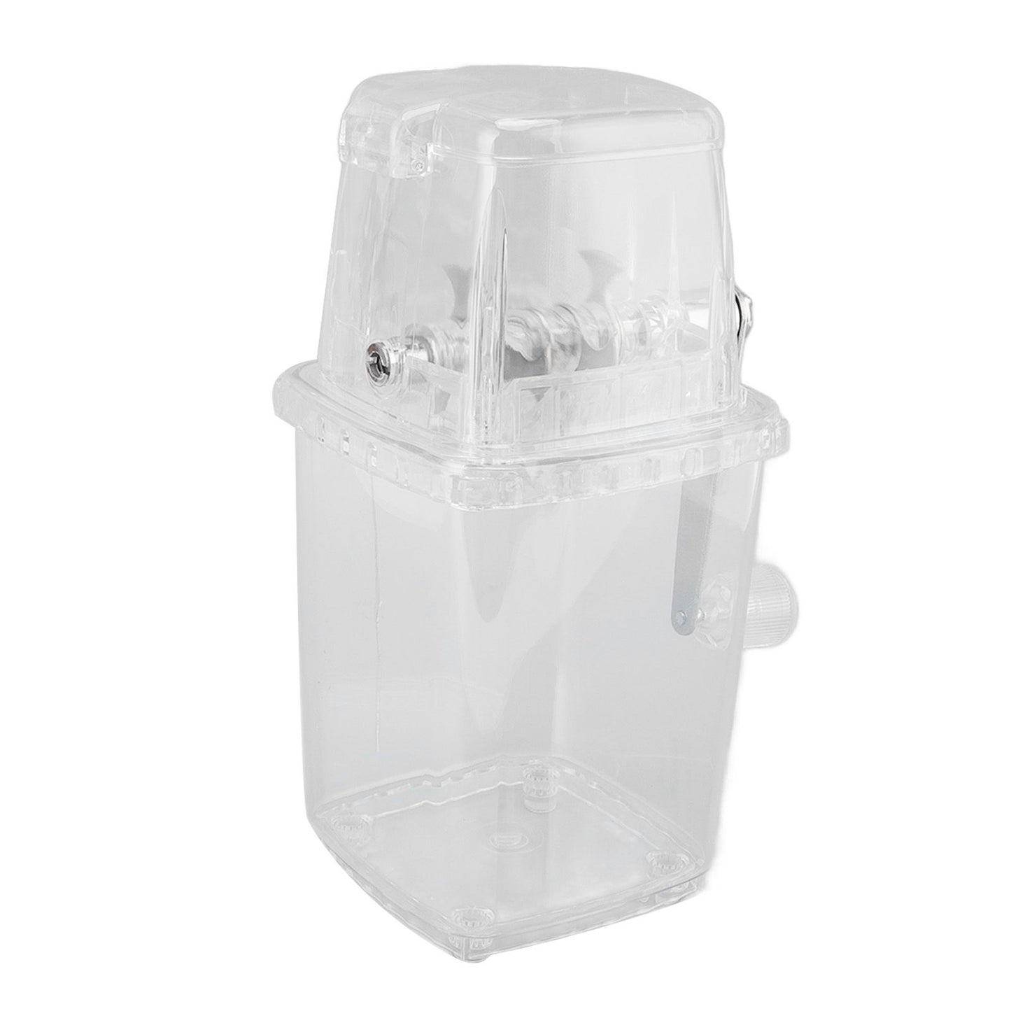 Hand Cranked Ice Crusher Clear Rustproof Multifunctional Manual Ice Crusher for Home Kitchen Transparent V1294-YM0523-3113220055511