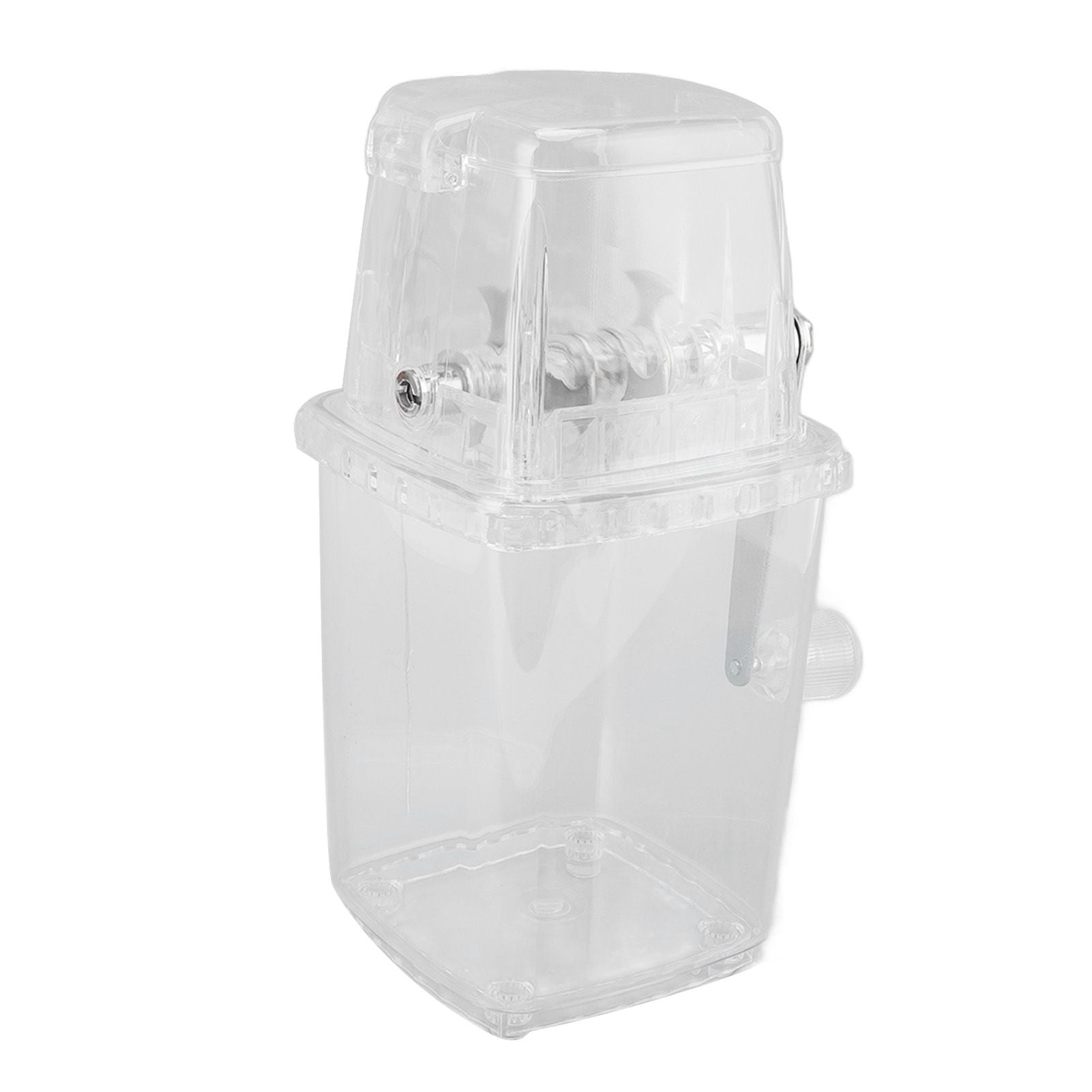 Hand Cranked Ice Crusher Clear Rustproof Multifunctional Manual Ice Crusher for Home Kitchen Transparent V1294-YM0523-3113220055511