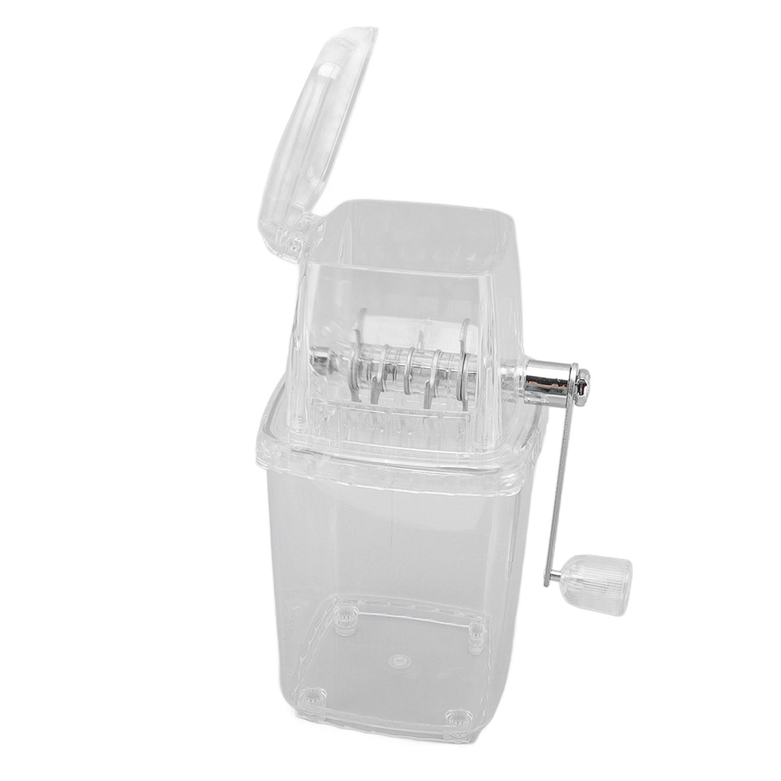 Hand Cranked Ice Crusher Clear Rustproof Multifunctional Manual Ice Crusher for Home Kitchen Transparent V1294-YM0523-3113220055511