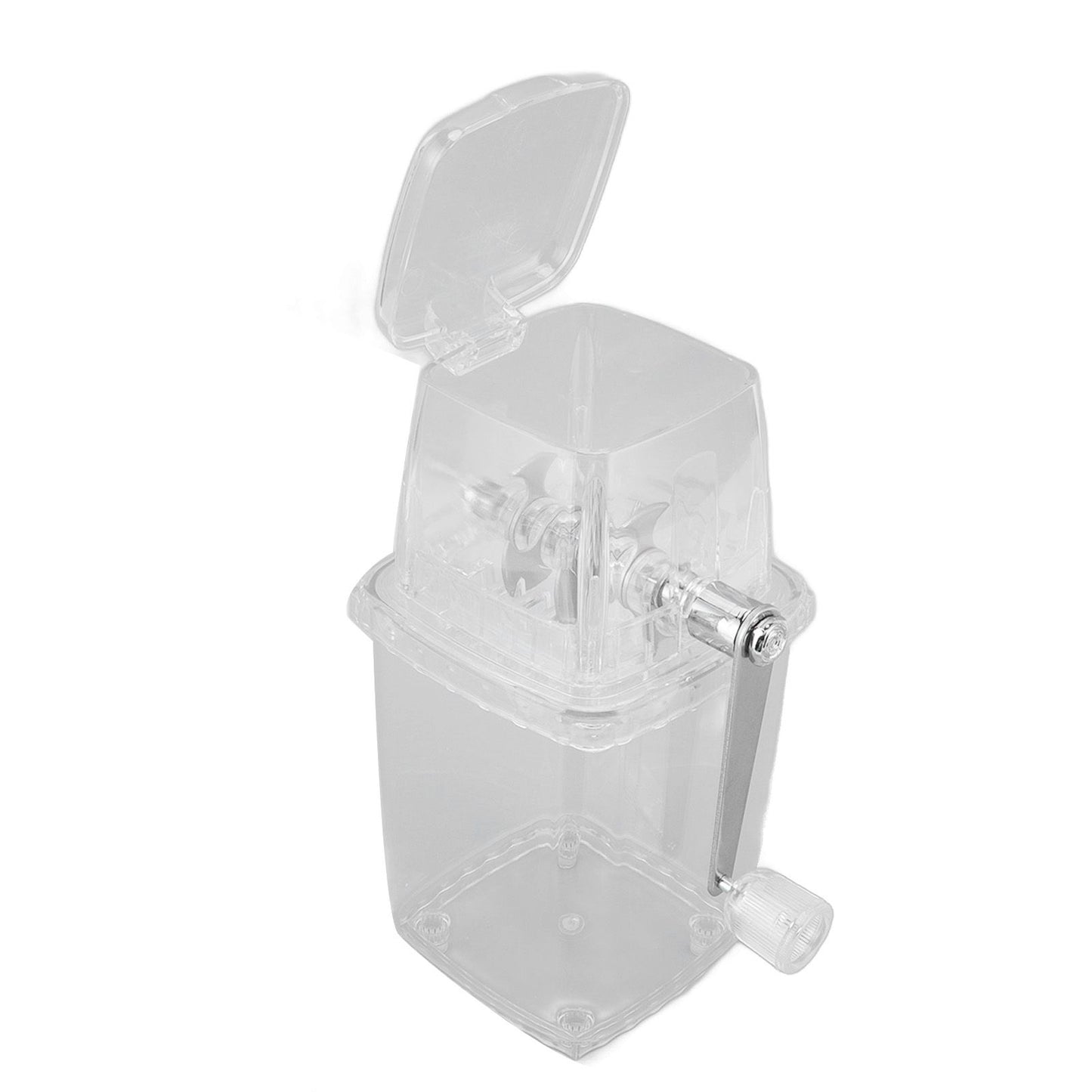 Hand Cranked Ice Crusher Clear Rustproof Multifunctional Manual Ice Crusher for Home Kitchen Transparent V1294-YM0523-3113220055511