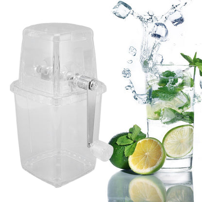 Hand Cranked Ice Crusher Clear Rustproof Multifunctional Manual Ice Crusher for Home Kitchen Transparent V1294-YM0523-3113220055511