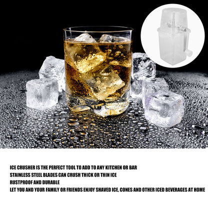 Hand Cranked Ice Crusher Clear Rustproof Multifunctional Manual Ice Crusher for Home Kitchen Transparent V1294-YM0523-3113220055511