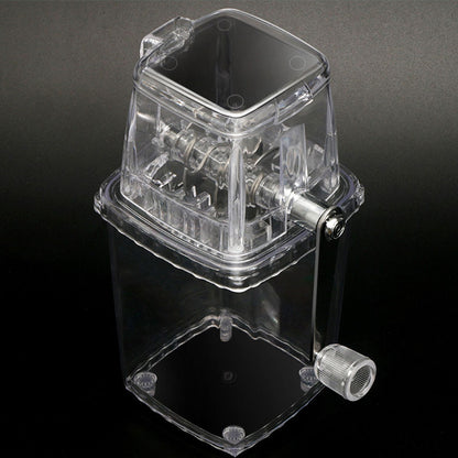 Hand Cranked Ice Crusher Clear Rustproof Multifunctional Manual Ice Crusher for Home Kitchen Transparent V1294-YM0523-3113220055511