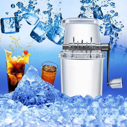 Hand Cranked Ice Crusher Clear Rustproof Multifunctional Manual Ice Crusher for Home Kitchen Transparent V1294-YM0523-3113220055511