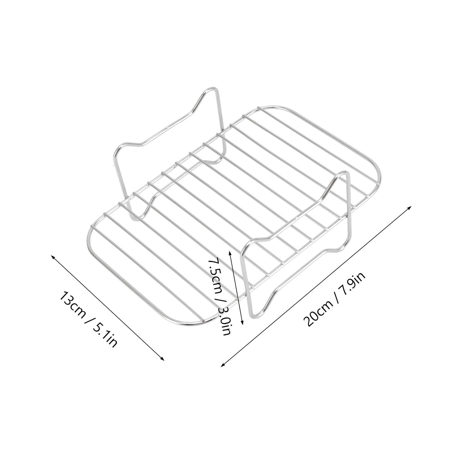 Fryer Stainless Steel Rack Fryer Accessories Multi Purpose Grilling Holder Outdoor BBQ Tools V1294-YM0523-3113220056311