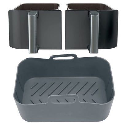 Fryer Silicone Pot Non Stick Reusable Liner Basket Replacement for Ninja DZ201 Foodi 8QT Gray V1294-YM0523-3113220057911