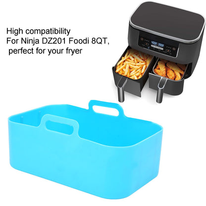 Fryer Silicone Pot Non Stick Reusable Liner Basket Replacement for Ninja DZ201 Foodi 8QT Blue V1294-YM0523-3113220057912