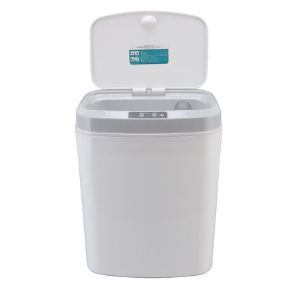 Smart Trash Can 16L Infrared Induction Button Control Manual Mute Household Automatic Trash Can with Night V1294-YM0523-3113220058411