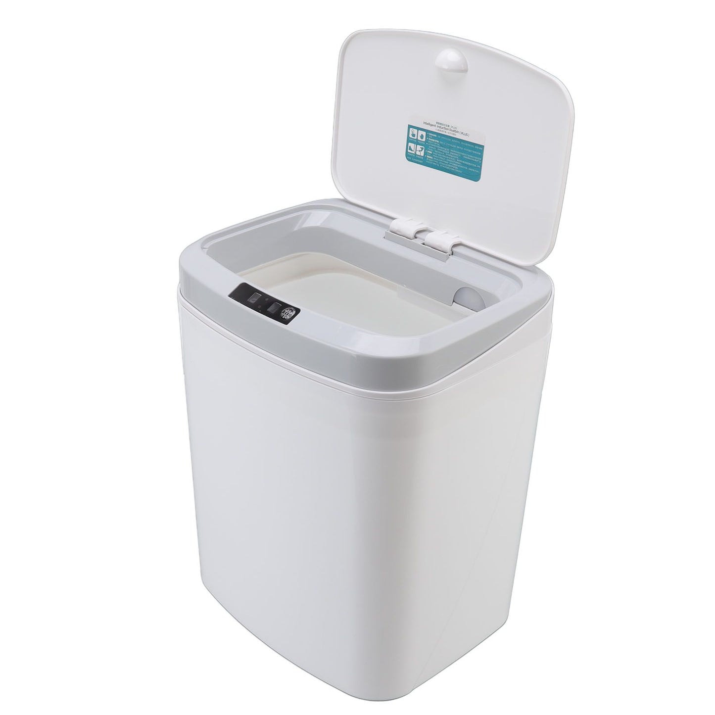 Smart Trash Can 16L Infrared Induction Button Control Manual Mute Household Automatic Trash Can with Night V1294-YM0523-3113220058411