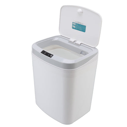 Smart Trash Can 16L Infrared Induction Button Control Manual Mute Household Automatic Trash Can with Night V1294-YM0523-3113220058411