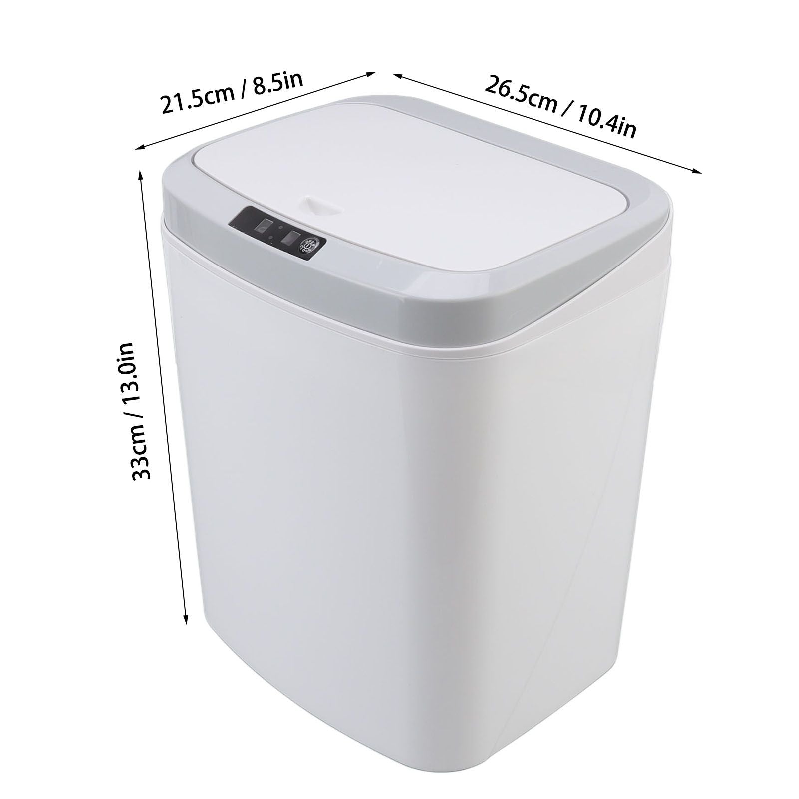 Smart Trash Can 16L Infrared Induction Button Control Manual Mute Household Automatic Trash Can with Night V1294-YM0523-3113220058411