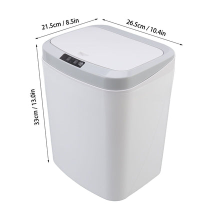 Smart Trash Can 16L Infrared Induction Button Control Manual Mute Household Automatic Trash Can with Night V1294-YM0523-3113220058411