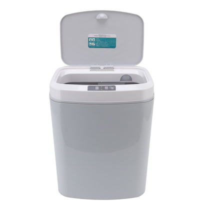 Smart Trash Can 16L Infrared Induction Button Control Manual Mute Household Automatic Trash Can with Night V1294-YM0523-3113220058412