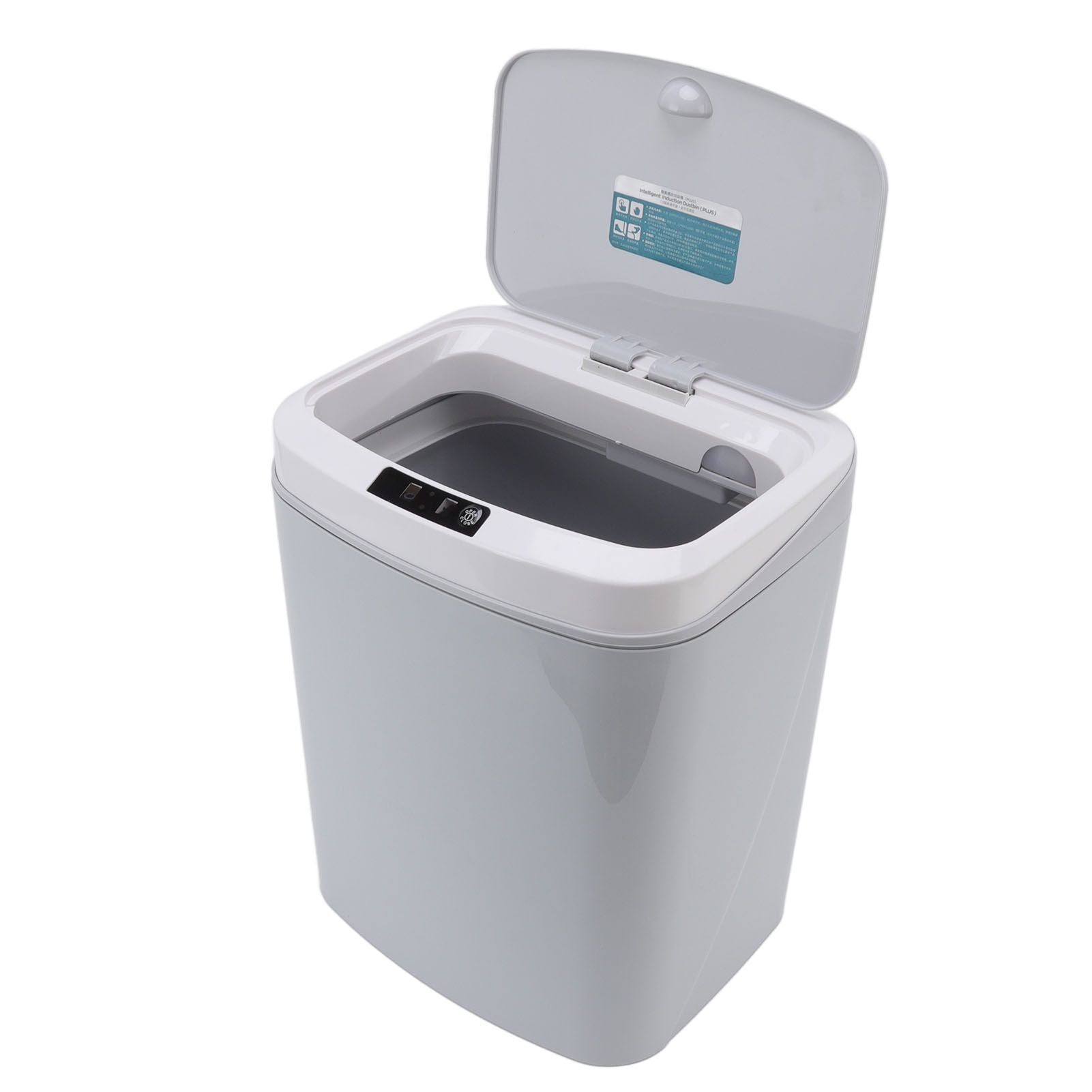 Smart Trash Can 16L Infrared Induction Button Control Manual Mute Household Automatic Trash Can with Night V1294-YM0523-3113220058412