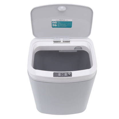 Smart Trash Can 16L Infrared Induction Button Control Manual Mute Household Automatic Trash Can with Night V1294-YM0523-3113220058412