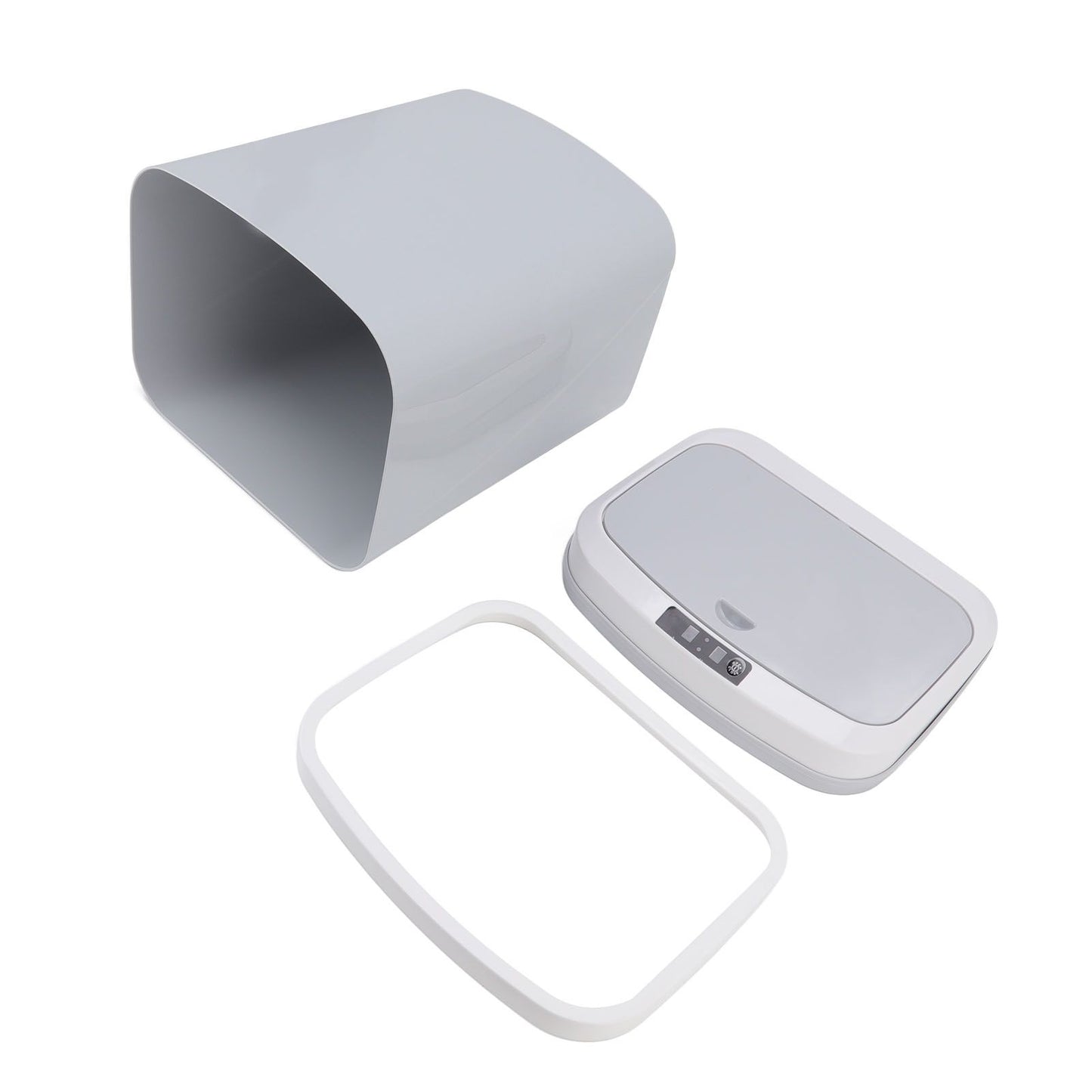 Smart Trash Can 16L Infrared Induction Button Control Manual Mute Household Automatic Trash Can with Night V1294-YM0523-3113220058412