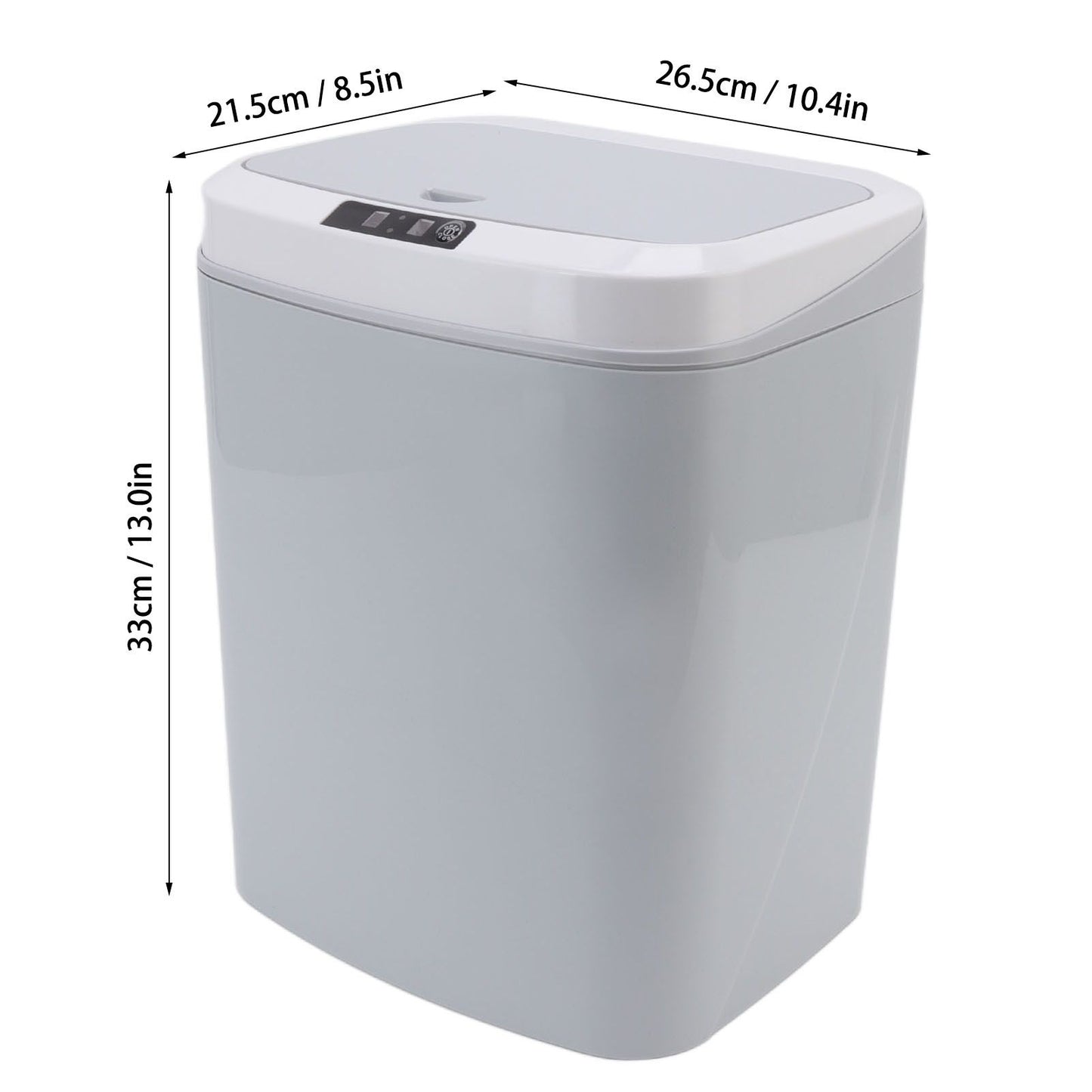 Smart Trash Can 16L Infrared Induction Button Control Manual Mute Household Automatic Trash Can with Night V1294-YM0523-3113220058412